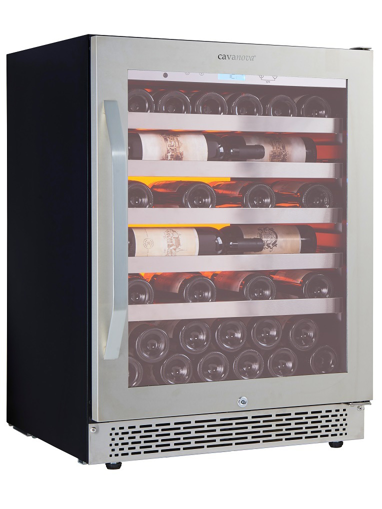 9189162 Винный шкаф Cavanova CV045-1TL серебристый STDN-0033727 - Вид №3