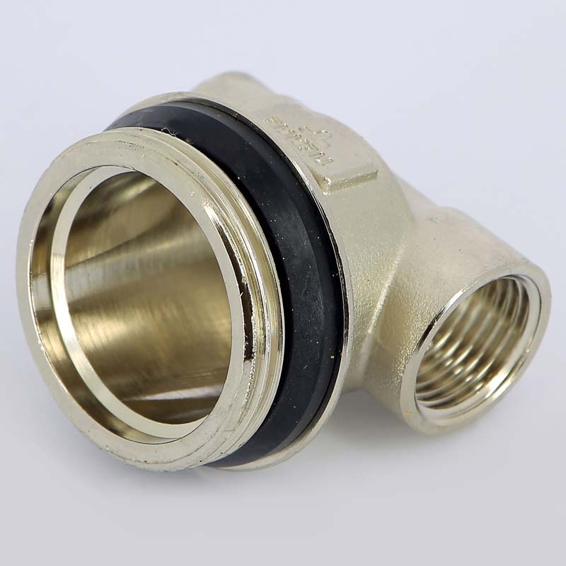 Концевик (тройник) для коллектора TIEMME 1/2"х3/4"х3/8" никелированный 1950024 - Вид №3