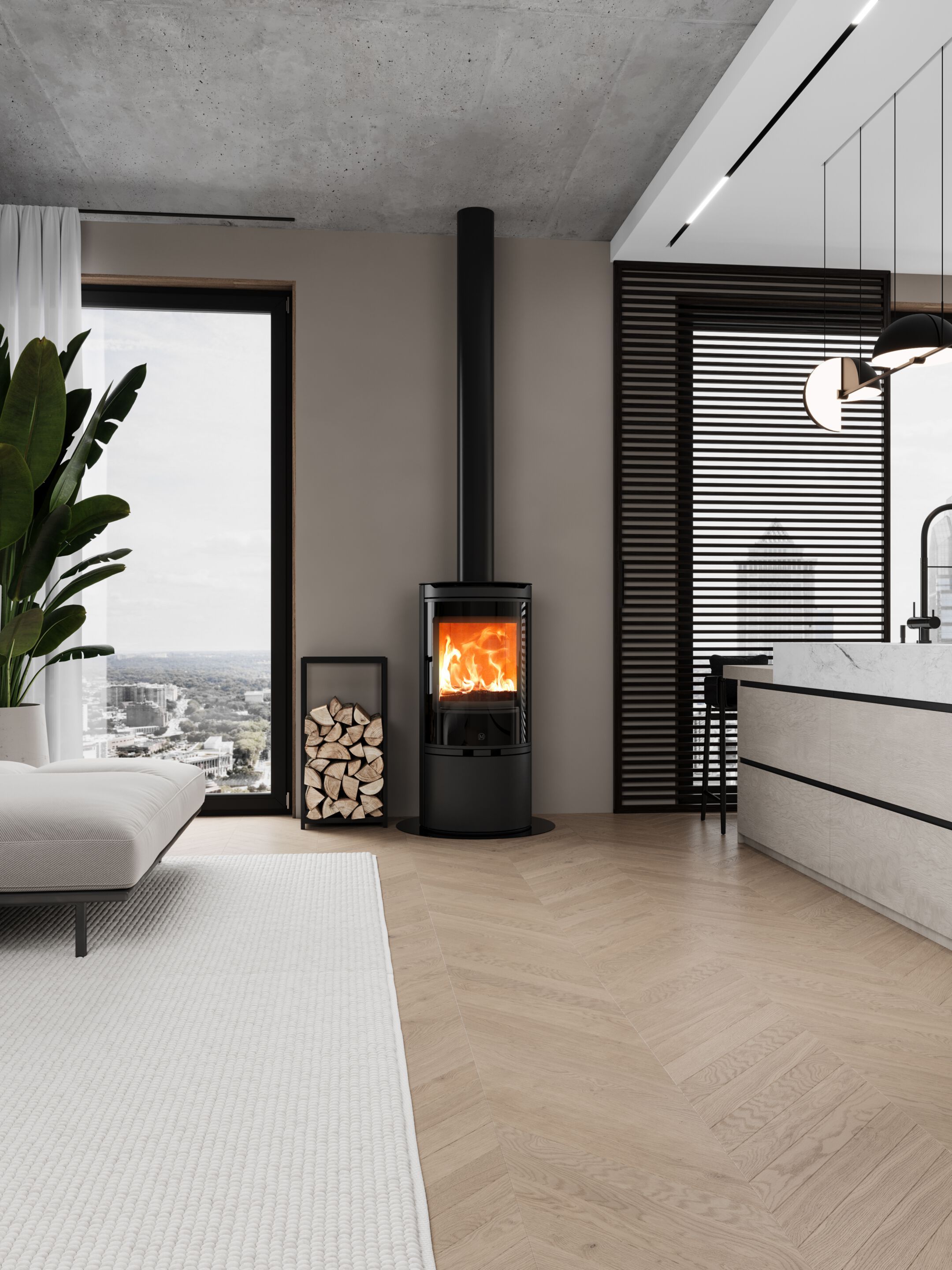 Дровяная печь для обогрева воздуха класса A+ Jolly Mec воздушные системы ARCH-00095907 - Вид №1