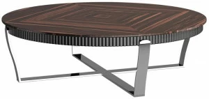 Capital Collection Низкий круглый журнальный столик из стали и дерева