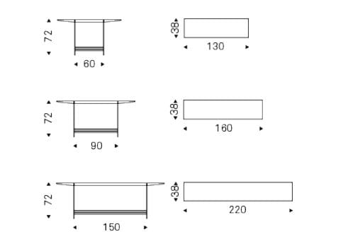 Прямоугольная консоль из стали и дерева Cattelan italia TREVI ARCH-00058597 - Вид №4