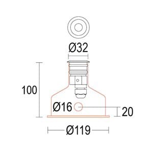 Напольная алюминиевая напольная светодиодная карта Ghidini Lighting знак ARCH-00137828 - Вид №2