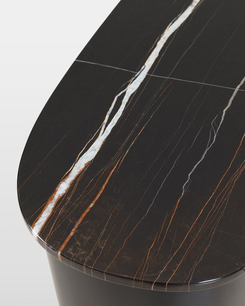 Greenapple Овальная консоль из мрамора и металла Perfect raw G702277  - Вид №3