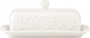 10529204 Lenox Маслёнка прямоугольная Lenox "Чистый опал, рельеф" 18,5см Фарфор