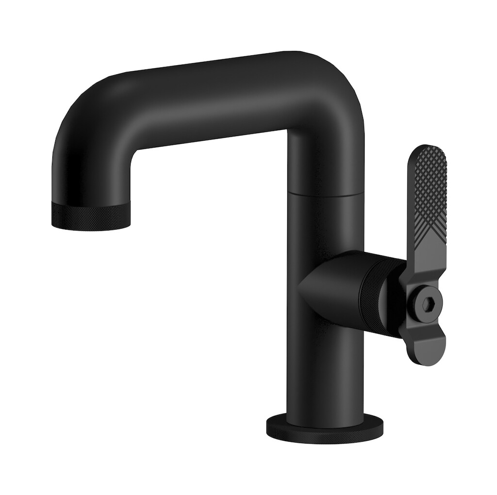 Смеситель для раковины на 1 отверстие в комплекте с донным клапаном WE ARE IB b2200np Matt Black Bold