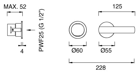 Термостатический смеситель для душа из нержавеющей стали с переключателем CEADESIGN AYLA ARCH-00031568 - Вид №2