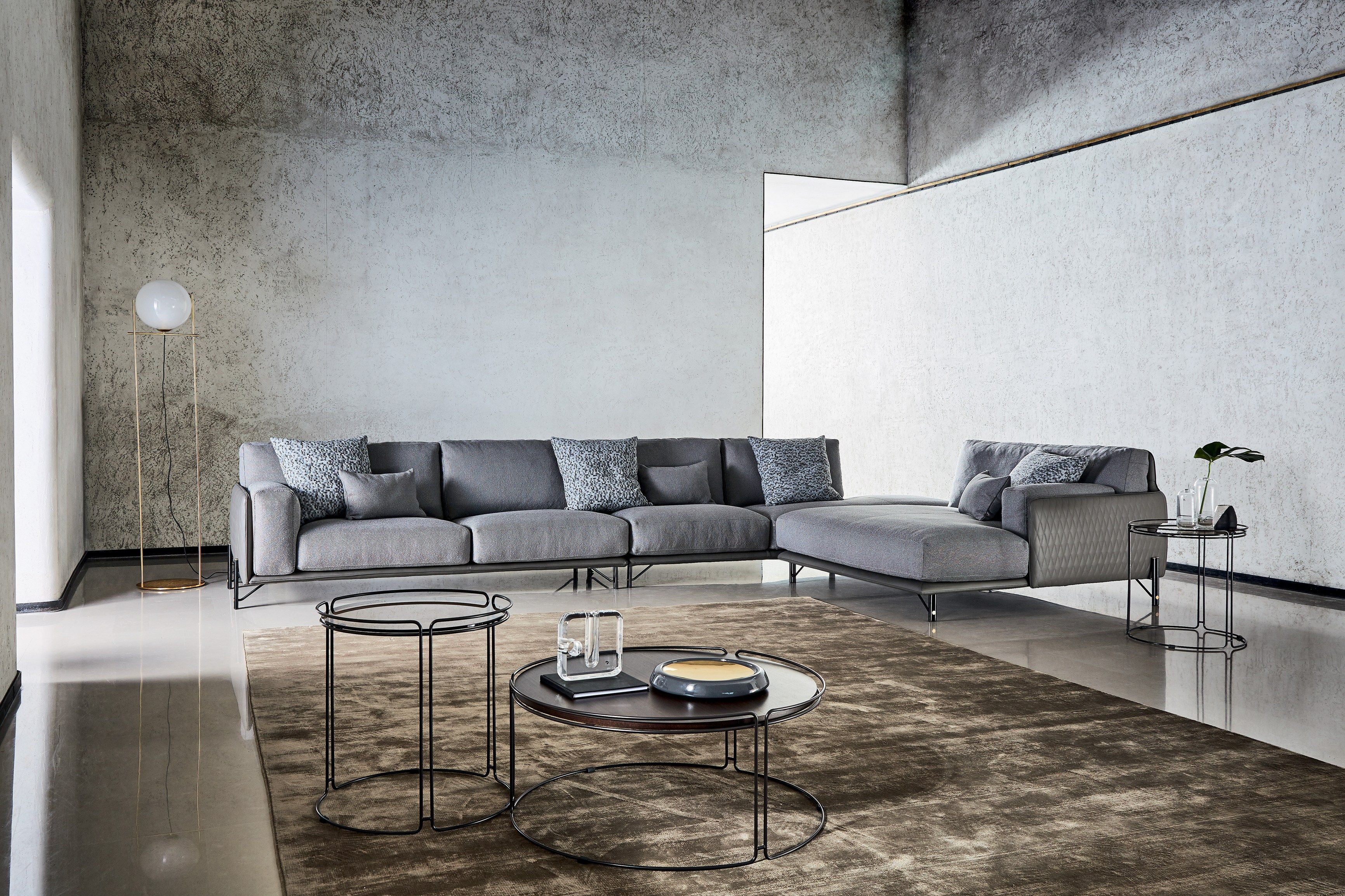 Обивка Dormeuse из ткани и кожи Ditre Italia Kris ARCH-00080696 - Вид №1