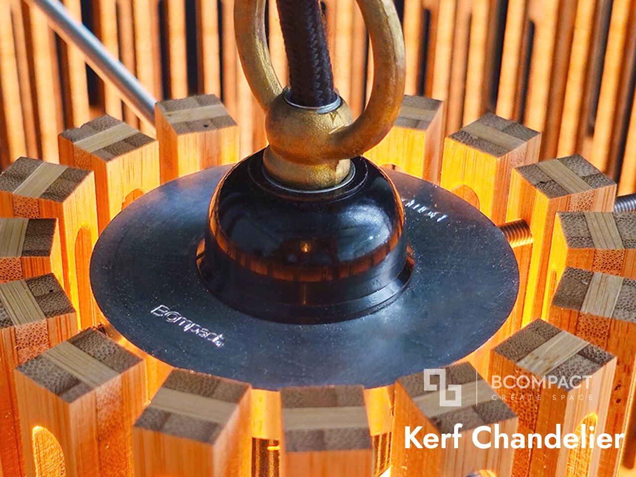 Бамбуковый подвесной светильник Bcompact Kerf ARCH-00012990 - Вид №1