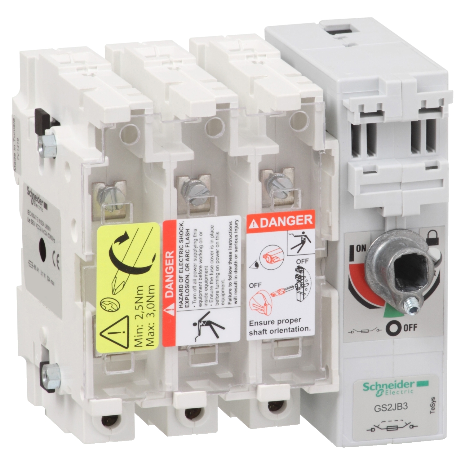 GS2JB3 Рубильник с предохранителем GS 100А 3P, A4 Schneider Electric TeSys 