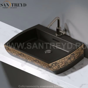 L282.462G Накладная раковина на столешницу  овальная A. e T. Italia SQUARE