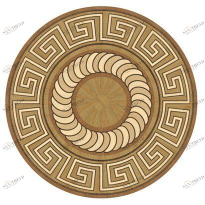 Художественный паркет Da Vinci Розетка 26-089 Дуб Селект (Гладкая) х1000диаметр мм 260090089