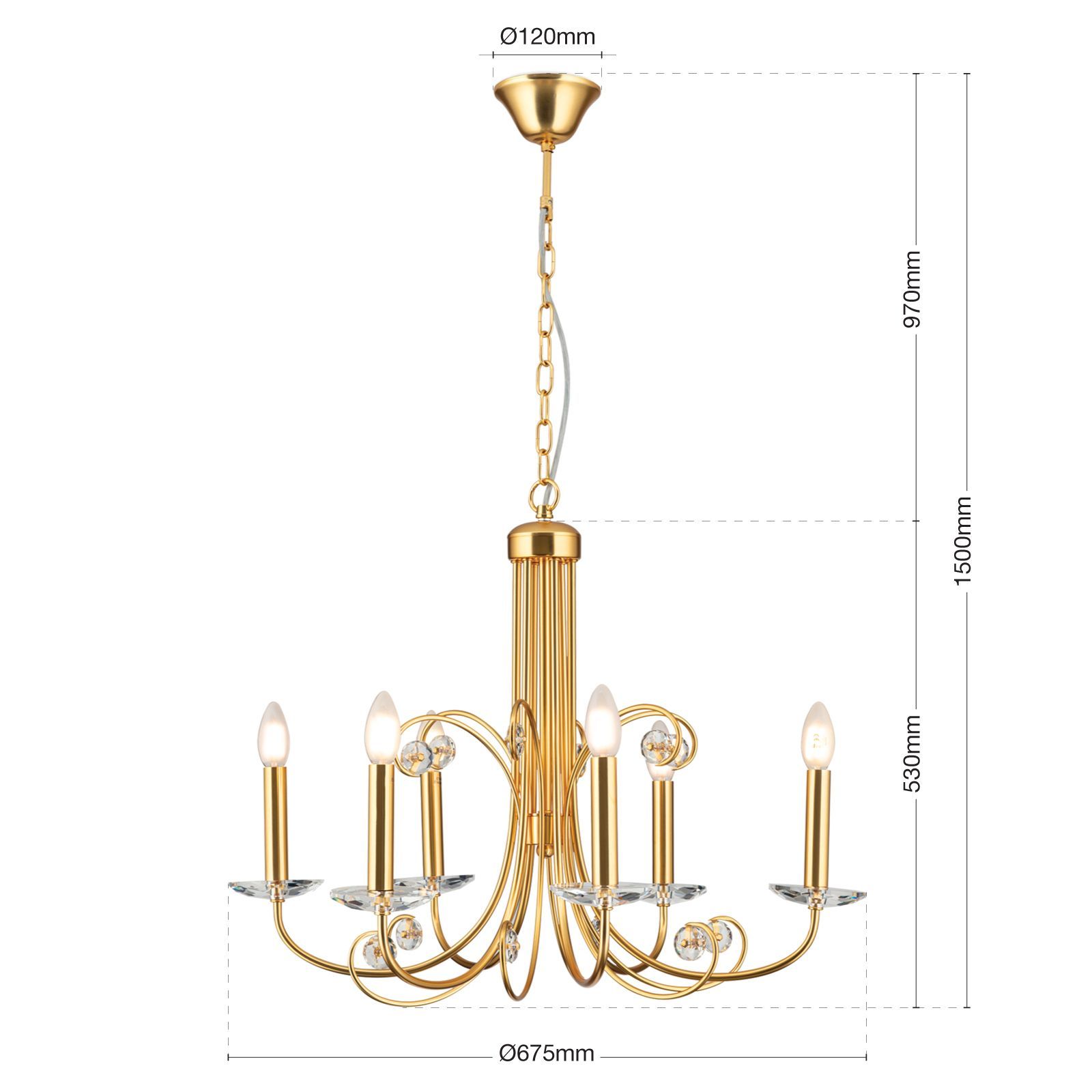 Латунная люстра Orion Ariane ARCH-00009584 - Вид №29