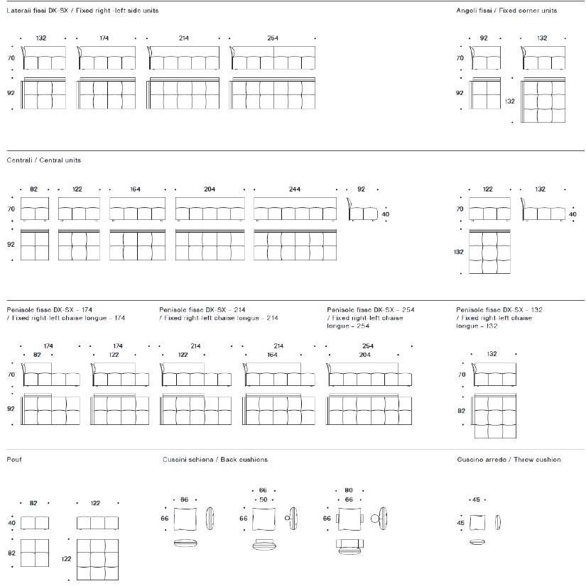 Saba Italia Секционный диван со съемным чехлом из ткани Pixel sun-id-1386988 - Вид №20