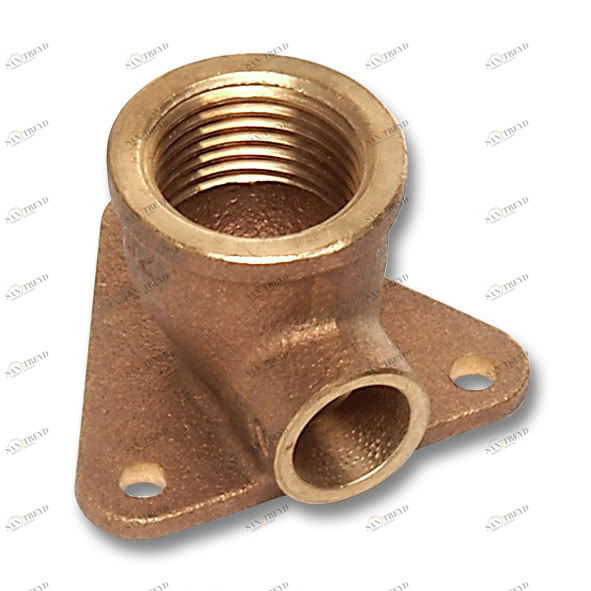 144711238 SANHA 4471G настеная водорозетка, с 3 точками крепежа, бронза 12x3/8 мм 