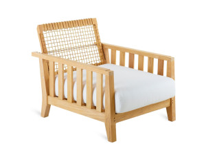 Садовое кресло из тикового дерева с подлокотниками