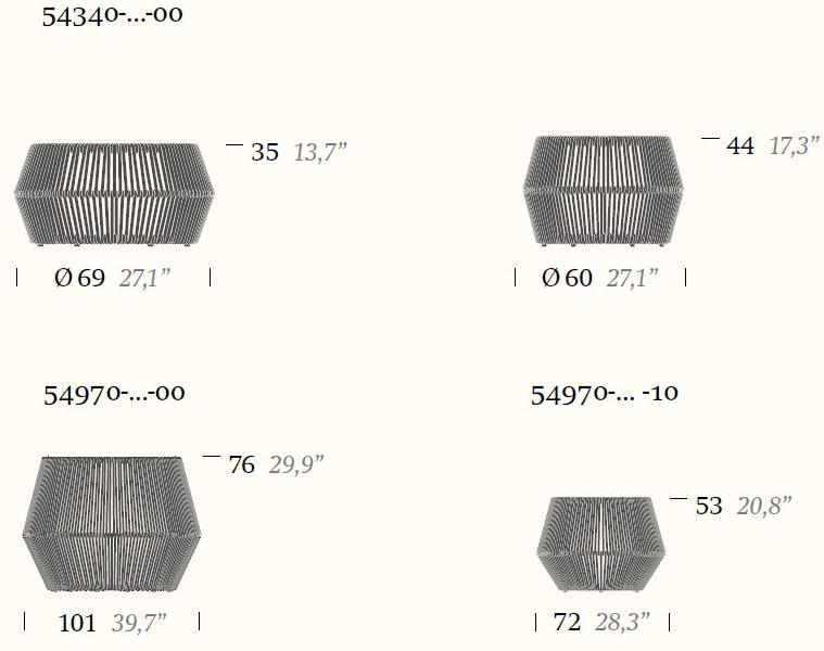 Kettal Круглый садовый пуф Zigzag sun-id-1383864 - Вид №9
