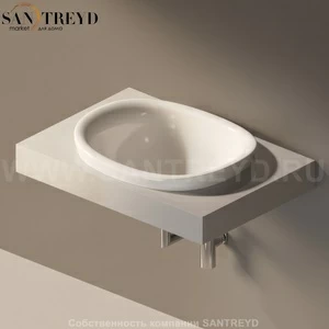 Flaminia IO e SI Столешница с отверстием под раковину серая IO60M1.7047