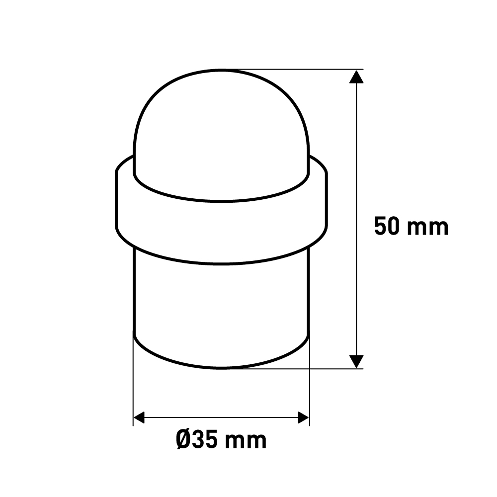 Дверной стопор , 35x35x50 мм, антик бронза LJPS0047 Public Steel Россия  - Вид №3