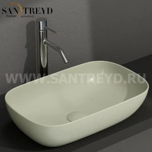B6R60LI Накладная раковина на столешницу  прямоугольная Ceramica Globo T-EDGE