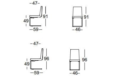 Кожаный консольный стул Rolf Benz Rolf Benz 620 ARCH-00139148 - Вид №3