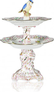 86197 Herend Ваза для фруктов двухъярусная 38,5см "Виктория" Фарфор