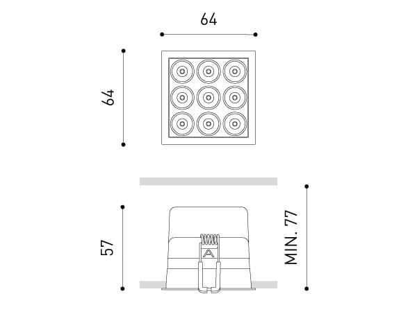 Несколько алюминиевых светодиодных утопленных прожекторов Arkoslight Black Foster Micro ARCH-00102184 - Вид №6
