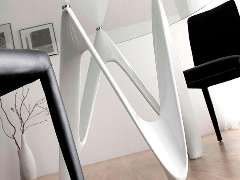 Angel Cerdá Круглый обеденный стол из дерева и стекла Urban deco 1000 Angel Cerda - Вид №3