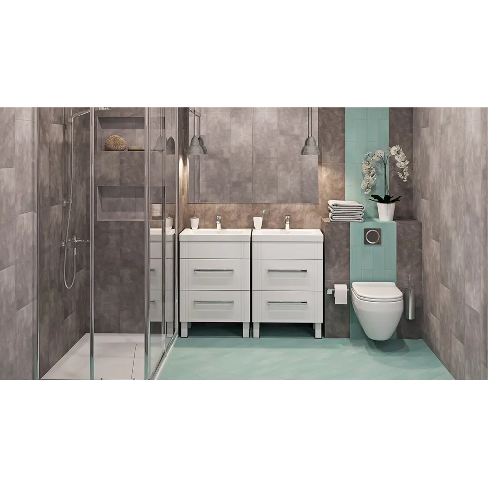 Плитка настенная Golden Tile Kendal 30х60 см 1.44 м2 цвет графитовый толщина 9 мм 16268562 STLM-2079715  - Вид №3