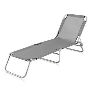 Шезлонг для дачи серый "Дуэт-1" AFINA  130457 Серый