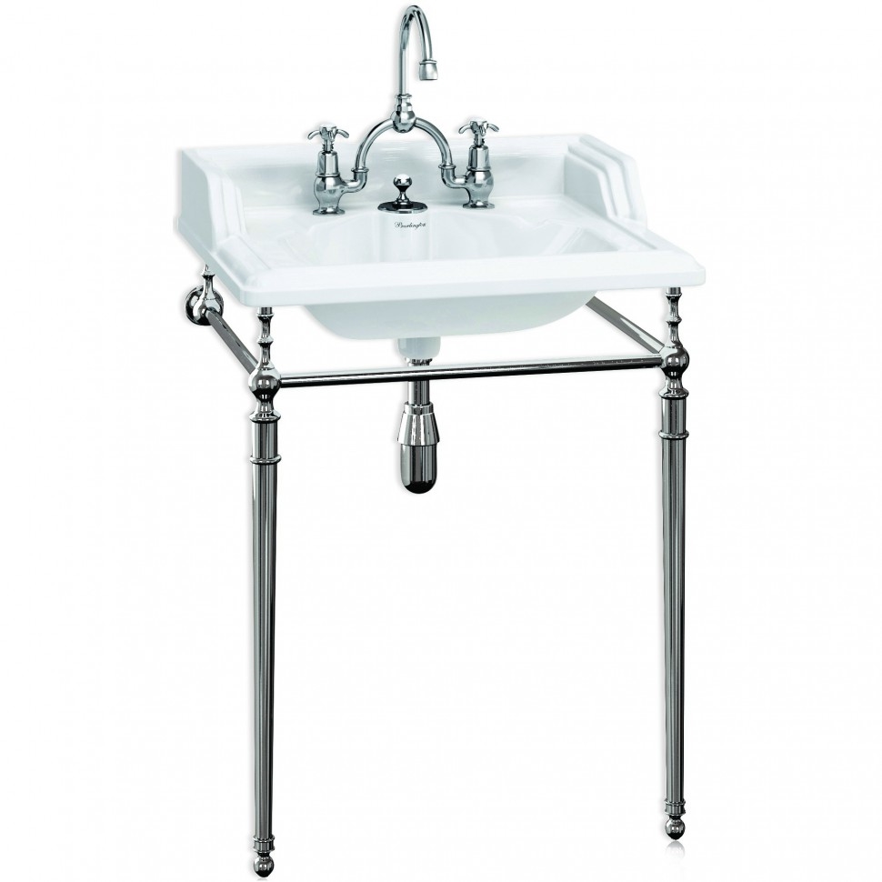 B14, T49A CHR Напольная раковина стоящая овальная Burlington Classic - Вид №1