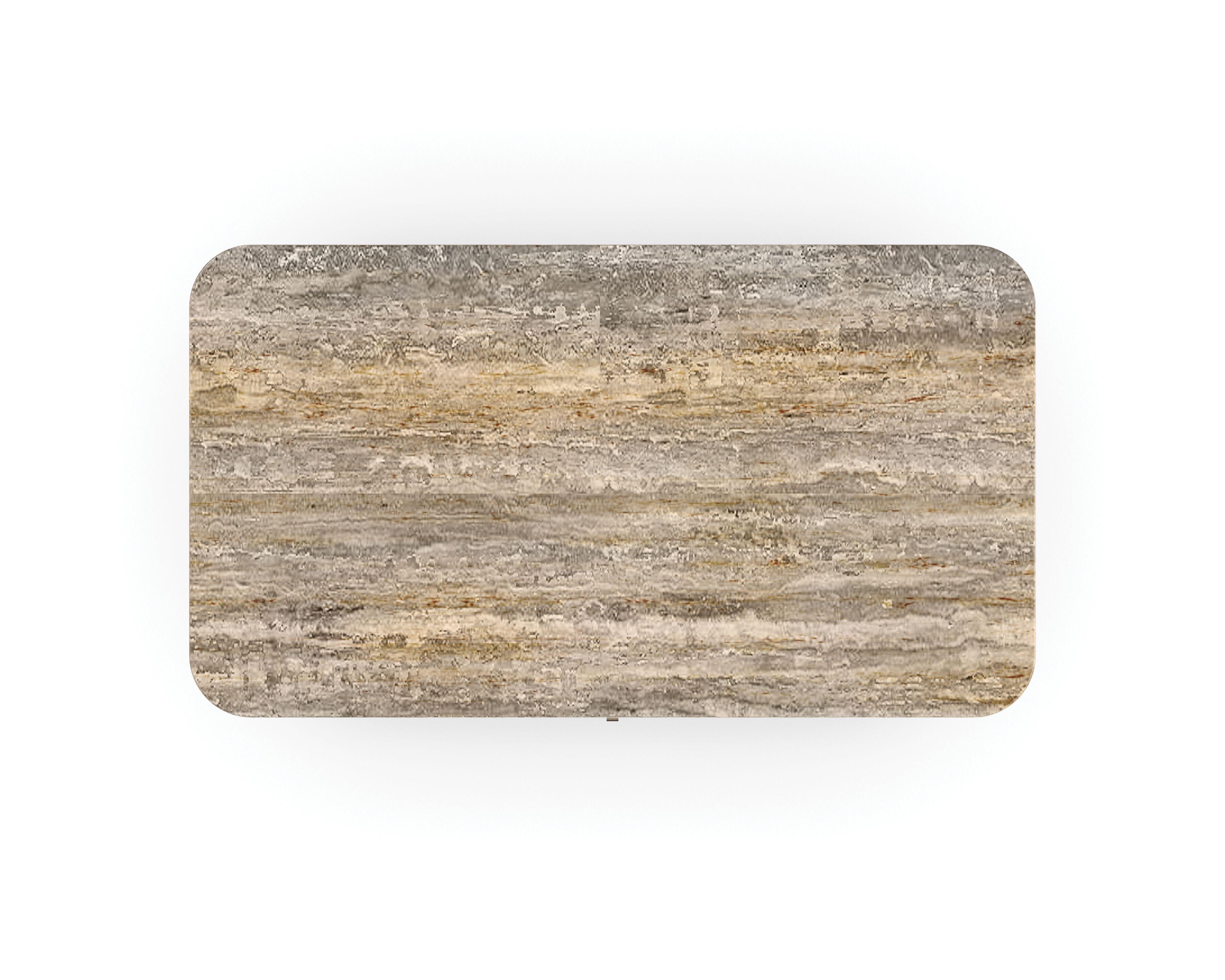 Прямоугольная тумбочка из травертина с ящиками Caracole Rhythm ARCH-00042123 - Вид №6