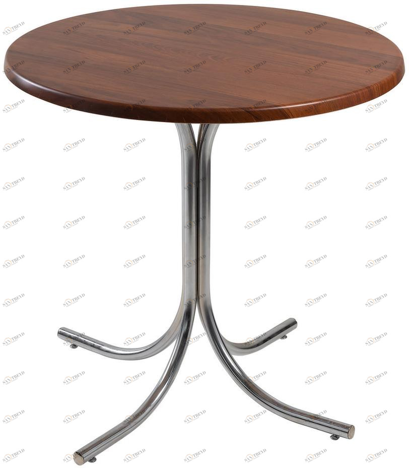 2584 Стол Rozana D80 Орех R-HOME 460404+170502nut