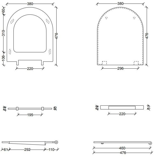 Mc3101, mc3101s Крышка сиденье для унитаза Alice Ceramica Hide - Вид №3