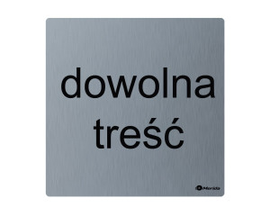 GSM011 Пиктограмма - персонализированный знак/надпись тусклый. 95 x 95 x 2 мм, матовая сталь Merida