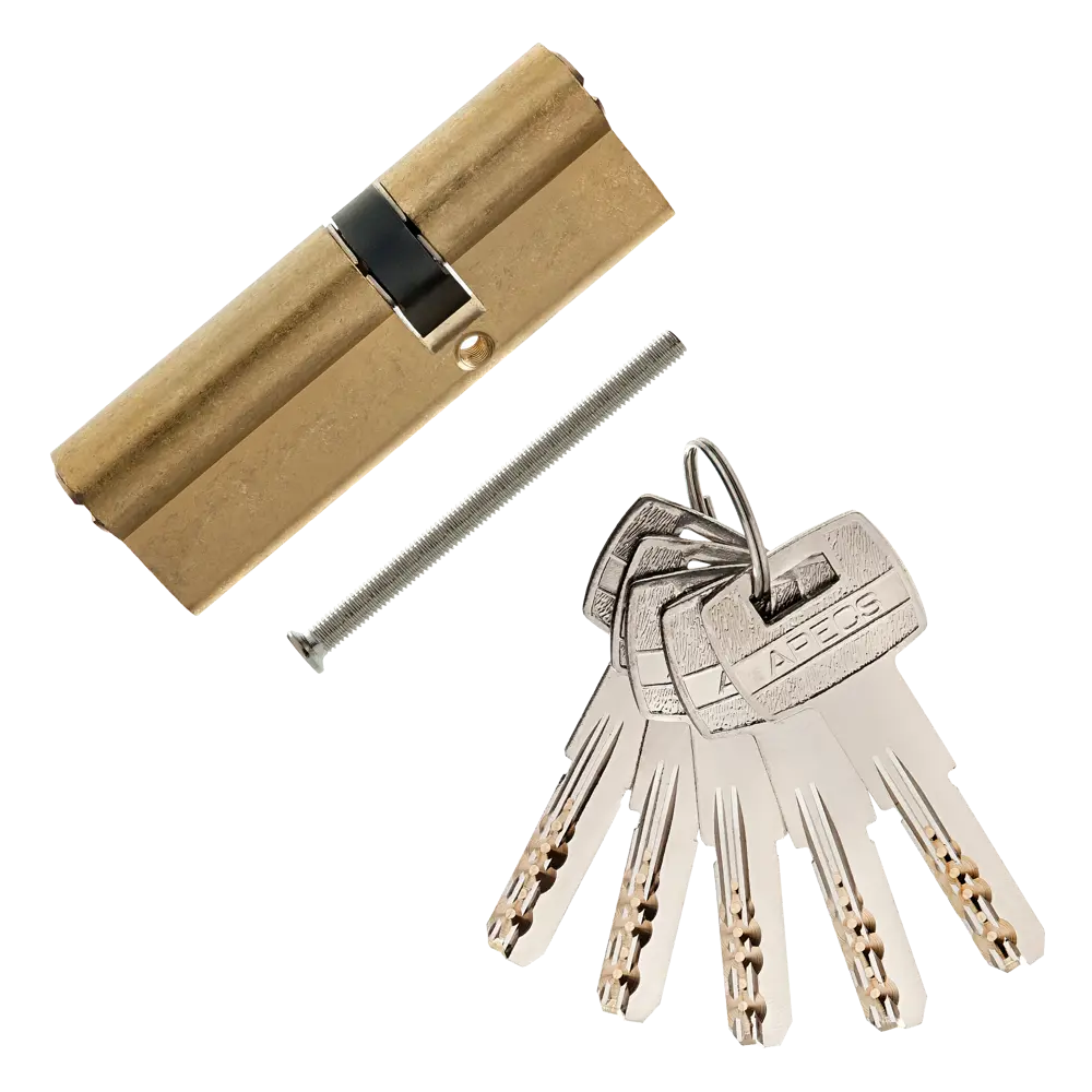 Цилиндр Apecs SM-90, 35х55 мм, ключ/ключ, цвет золотой STLM-2205613 - Вид №1