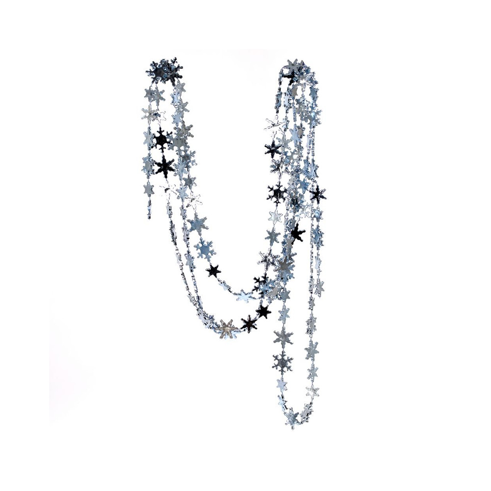 261754 Украшение новогоднее Бусы №08 270 х 0.2 х 2 см Серебо Santreyd 