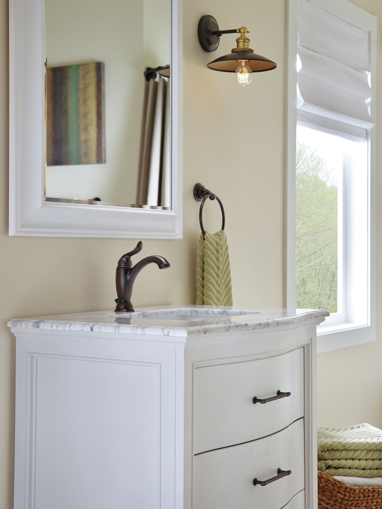 594-RBMPU-DST Смеситель для ванной с одной ручкой Delta Faucet Linden Венецианская бронза  - Вид №5