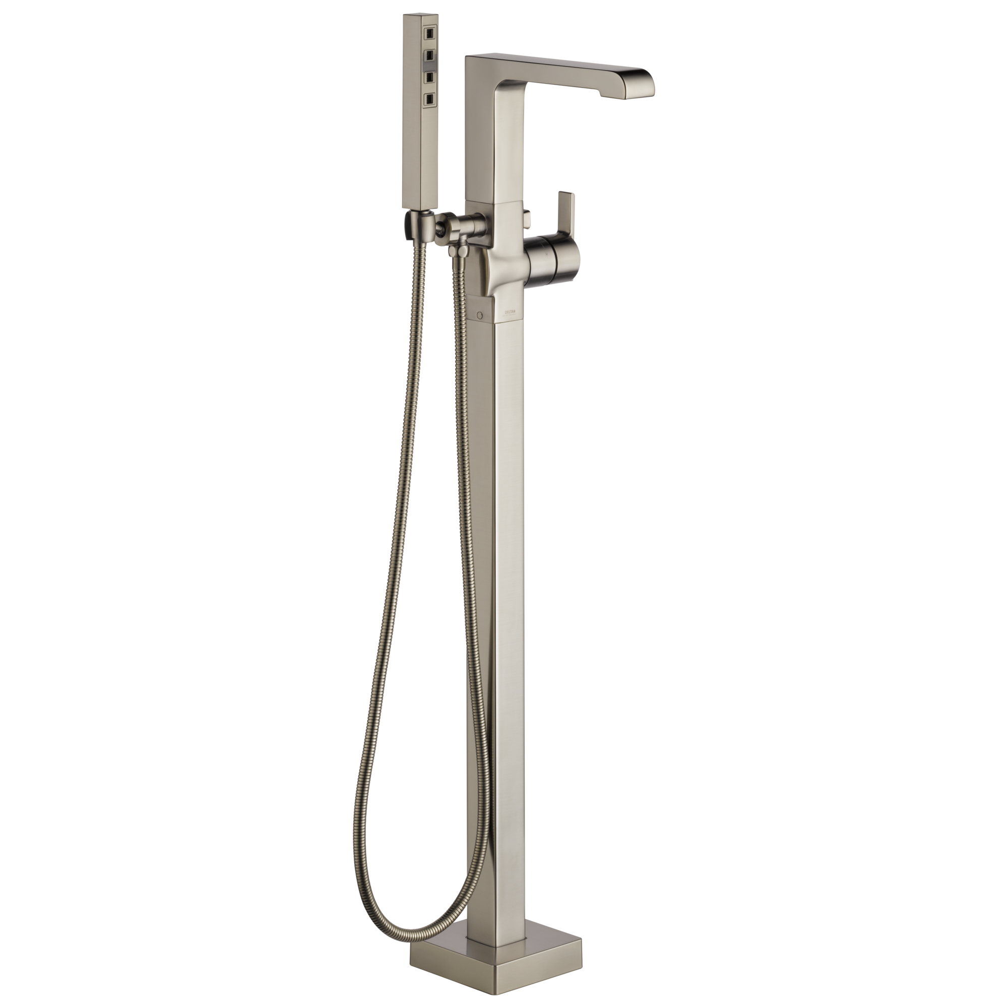 T4767-SSFL Напольная накладка для ванны с одной ручкой и ручным душем Delta Faucet Ara Нержавеющая сталь