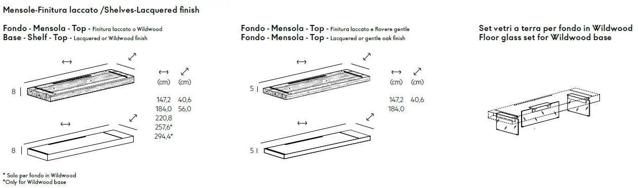 Lago Самонесущая стена из лакированного дерева и стекла Air sun-id-1381627 - Вид №12