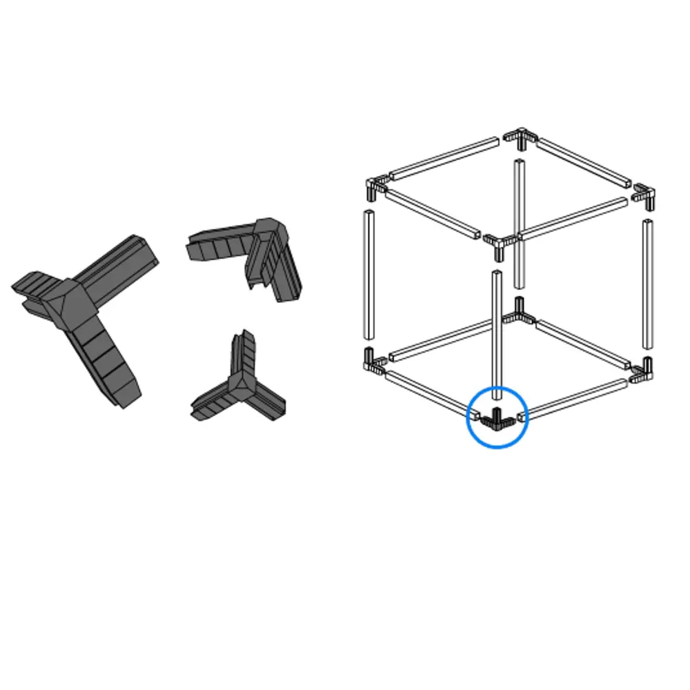 Santreyd: 3-палый пластиковый коннектор для труб 15×15 мм 82739902 STLM-0035233 - Вид №2