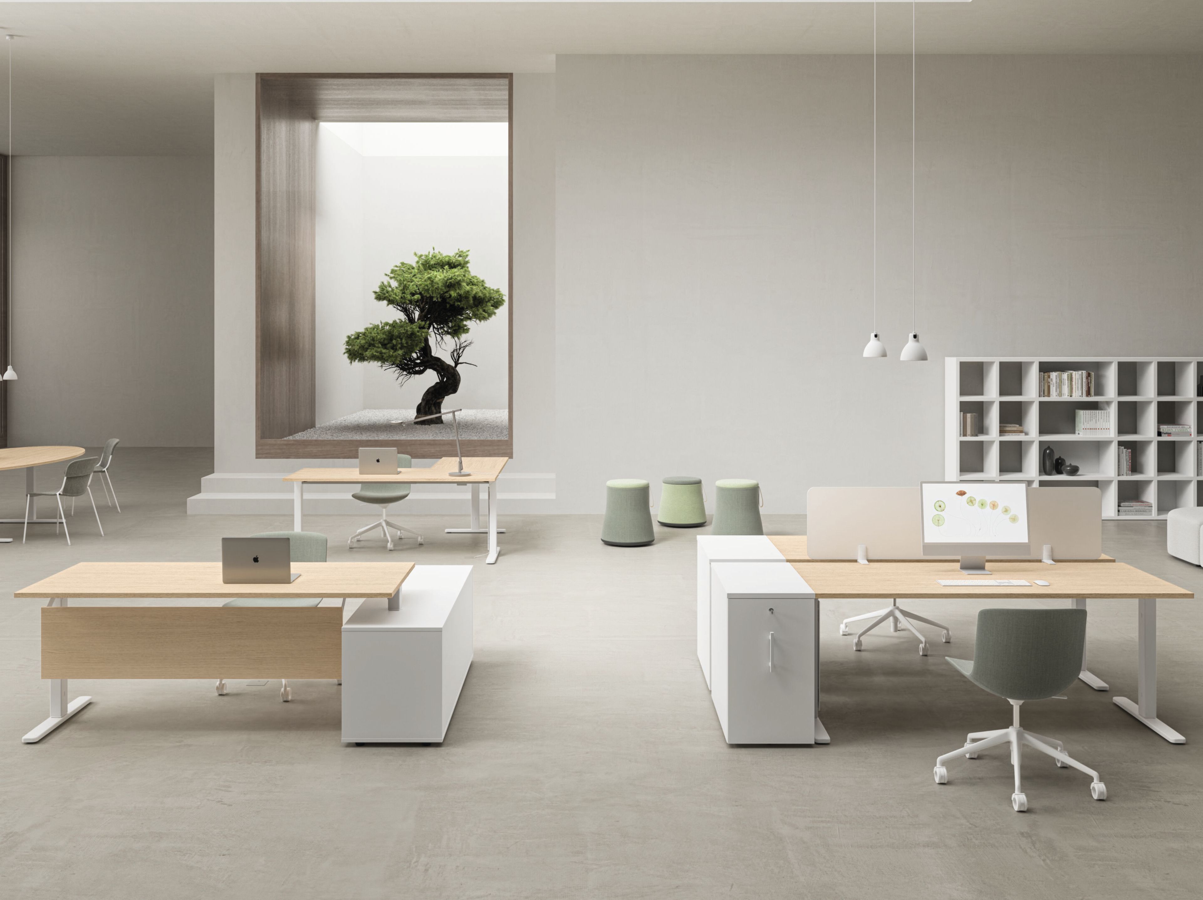 Секционная рабочая станция из меламина и металла DVO Nobu ARCH-00074289