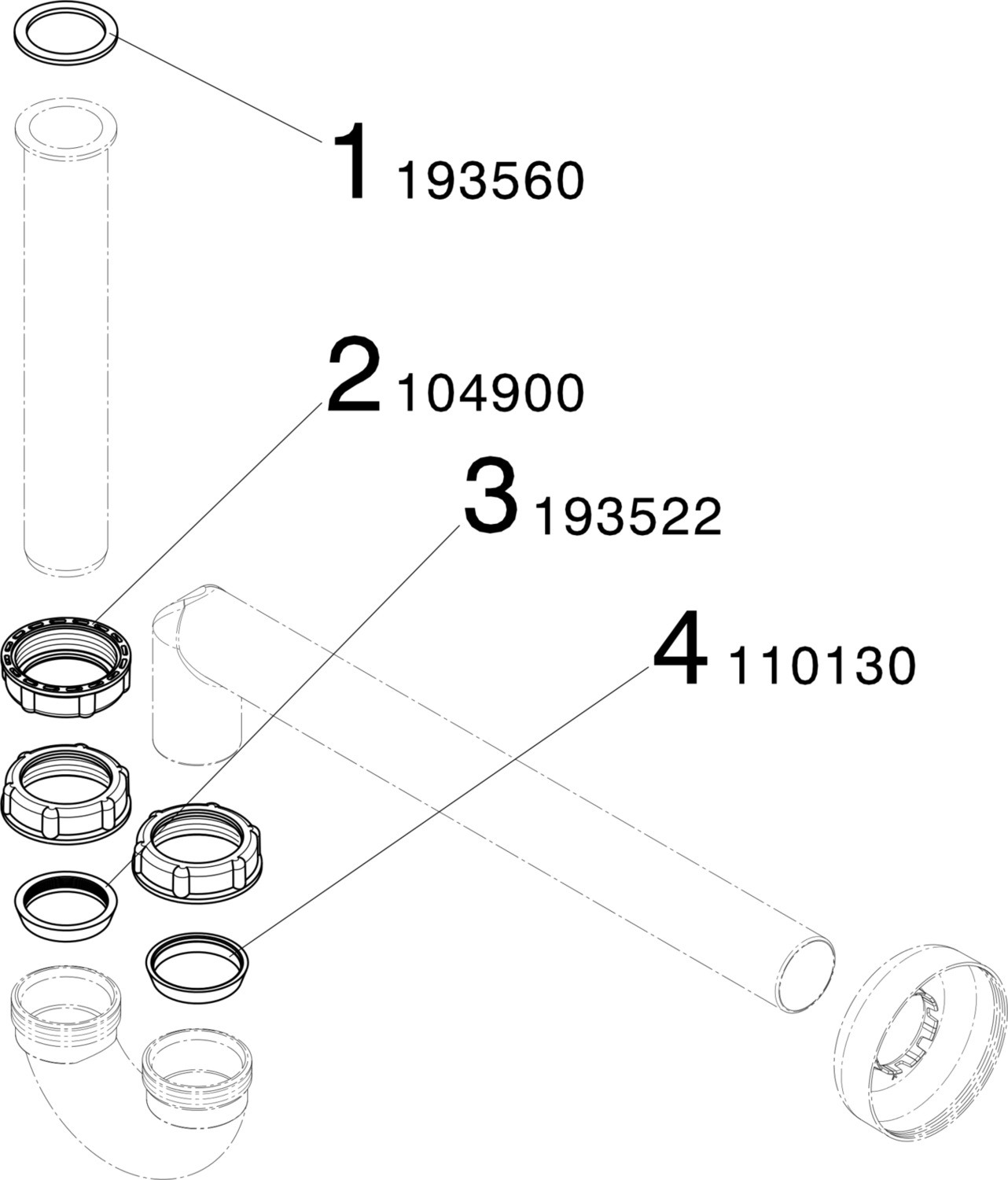 Канализационная арматура  Сифоны для умывальников и биде  Трапы для биде VIEGA 218 980 Модель 5536 Santreyd  - Вид №3