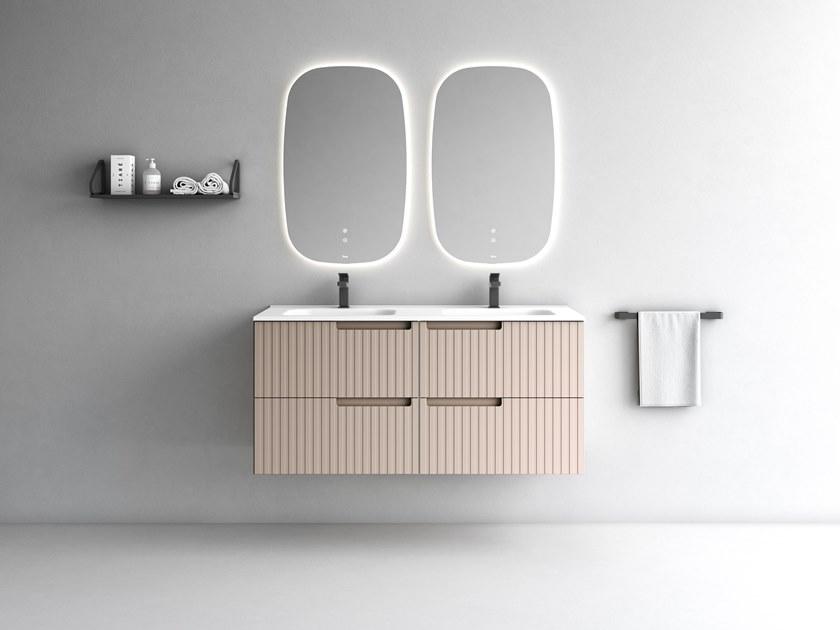 Fiora Двойная подвесная тумба под умывальник с ящиками Synergy sun-id-1464649 - Вид №7