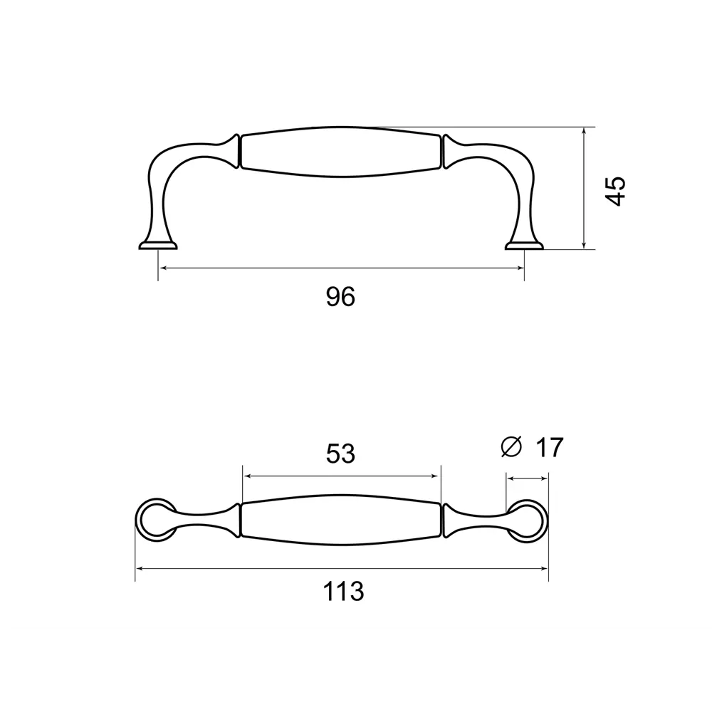 86899814 Ручка-скоба мебельная Casalingo ЦАМ 96 мм цвет бронза STLM-1006934 PALLADIUM  - Вид №2