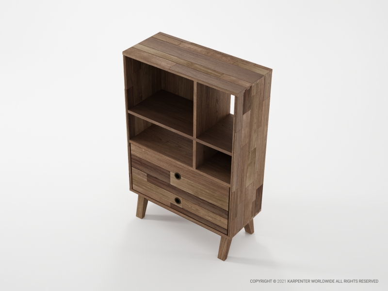 624_1332 Книжный шкаф - тип aw / 2 ящика Karpenter NEW BROOKLYN  - Вид №2