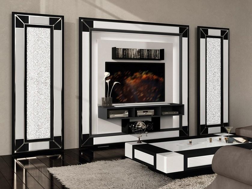 Vismara Design Оборудованная стена со встроенным освещением с подставкой под телевизор Desire sun-id-1479714 - Вид №5