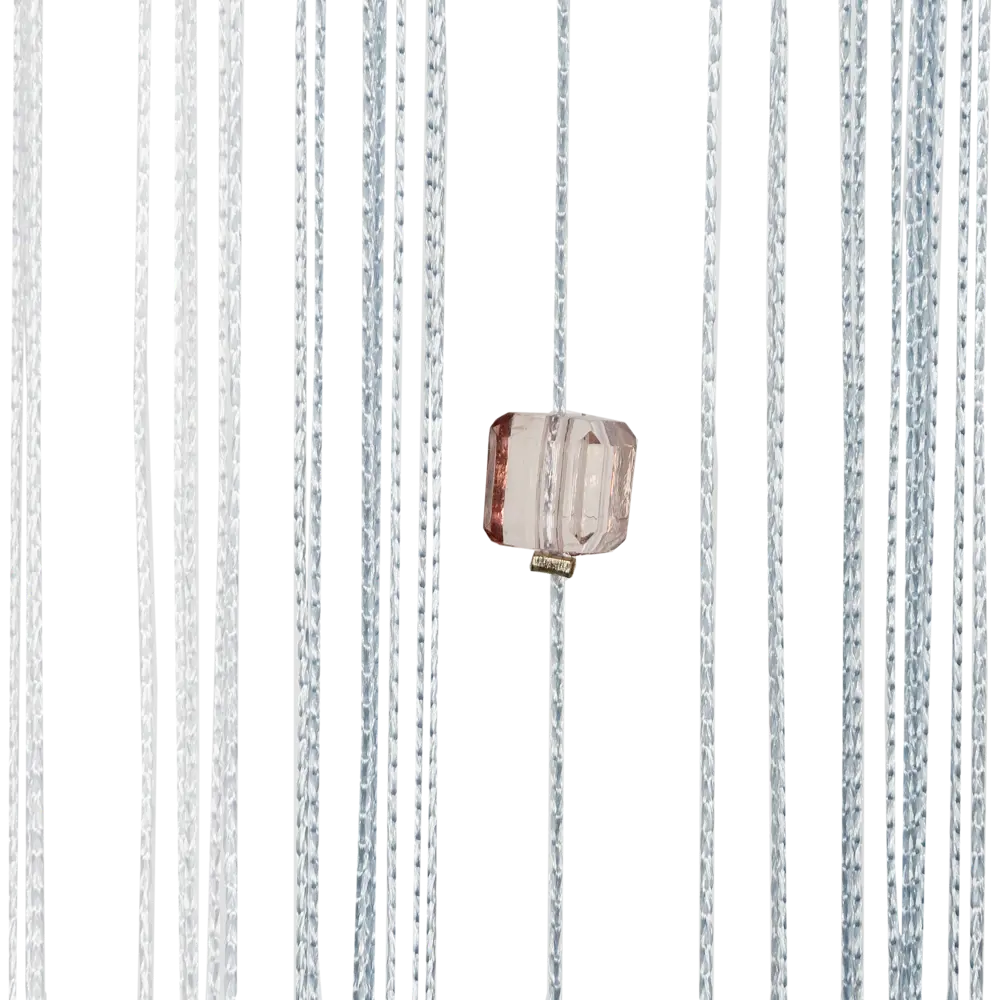 Штора нитяная Inspire «Куб», 150х280 см, цвет белый/серебристый STLM-2068409 - Вид №2