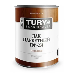 91472931 Паркетный лак ПФ-231 Tury глянцевый бесцветный 0.68 л STLM-0855836