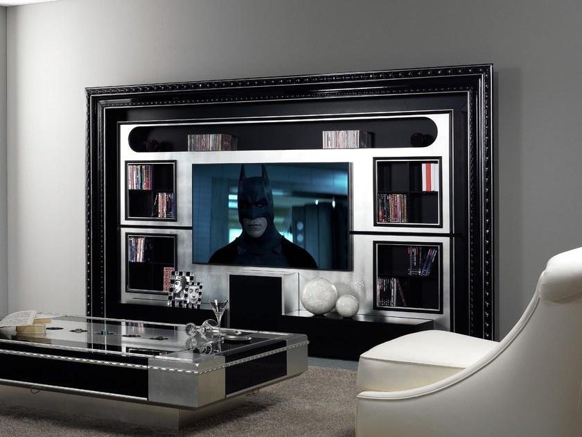 Vismara Design Оборудованная лакированная стена с тумбой под телевизор Classic sun-id-1379132 - Вид №13