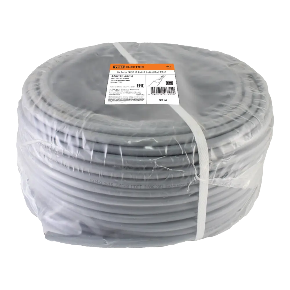 Кабель Tdm Electric NYM 2x2.5 50 м ГОСТ цвет серый STLM-2072753 - Вид №1